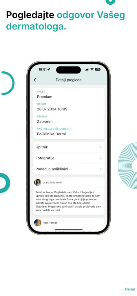 Slika aplikacije Dermi